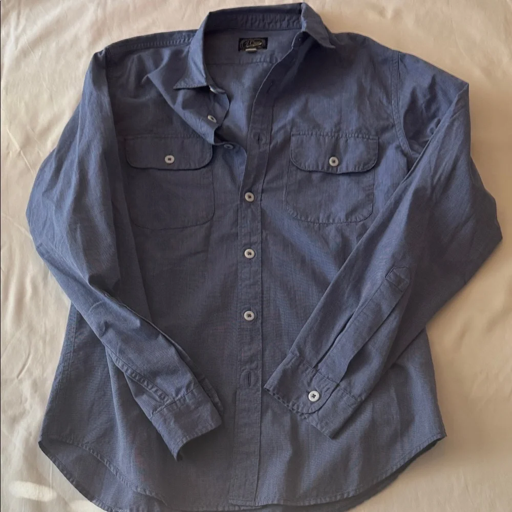 J. Crew Blue Casual Button-Down Shirt